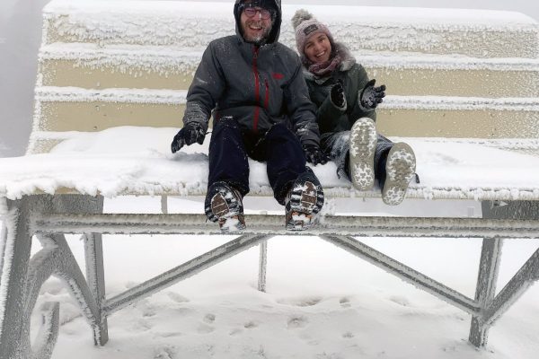 Oncino: alla ricerca della Panchina Gigante #49 sotto la neve
